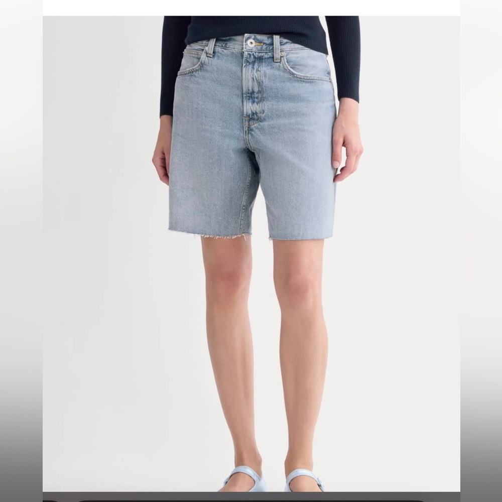 Everlane THE OG BAGGY JEAN SHORT NEW W/TAGS Light Blue Denim Bermuda Shorts